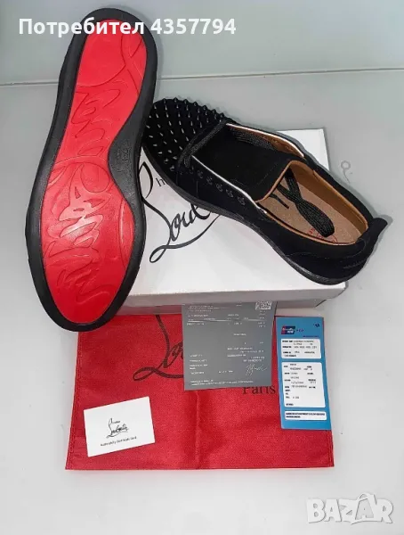 Christian louboutin red bottoms low мъжки обувки 42 номер, снимка 1