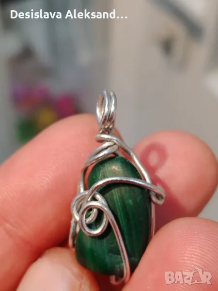 Висулка с малахит , снимка 1