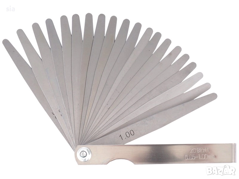 Комплект луфтомери пластини 20 броя от 0.05–1.00мм, снимка 1