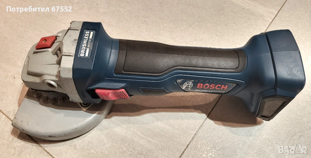 Безчетков шлайф 125мм. Bosch GWS 18V-7. 11000 борота. Само тяло, друго няма, снимка 1