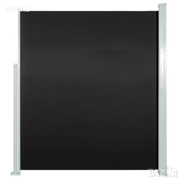 vidaXL Прибираща се странична тента, 160x500 см, черна(SKU:45460, снимка 1