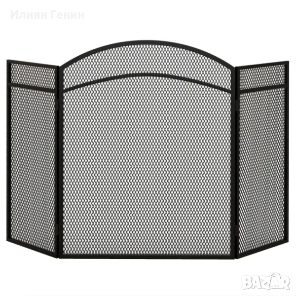 HOMCOM Защитен панел за камина, Сгъваем, С покритие, снимка 1