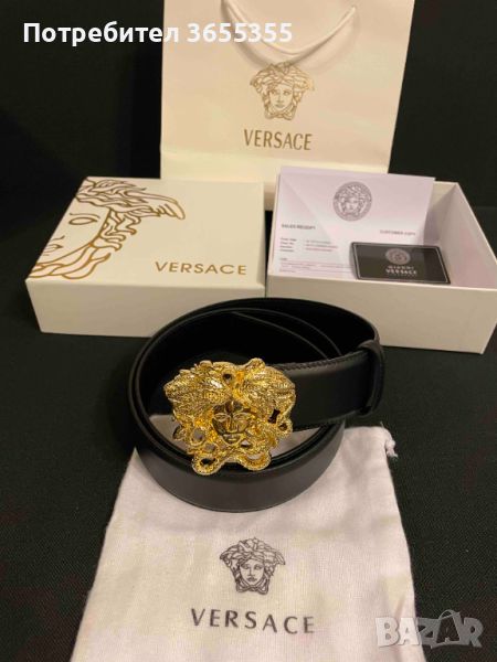 Чисто нов дамски колан Versace medusa Gold, снимка 1