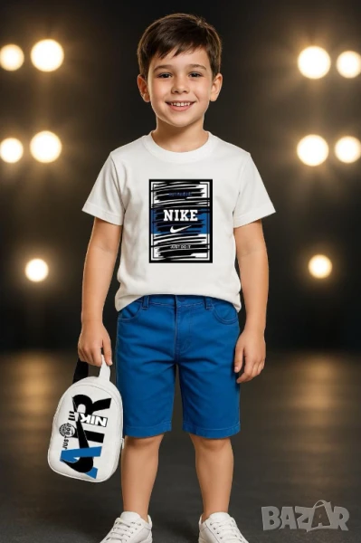 Детски комплект Тениска, панталонки и чантичка nike, снимка 1