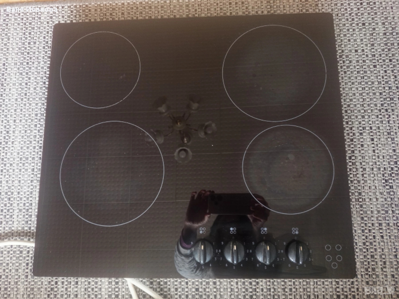 Керамичен готварски плот за вграждане четворен, снимка 1