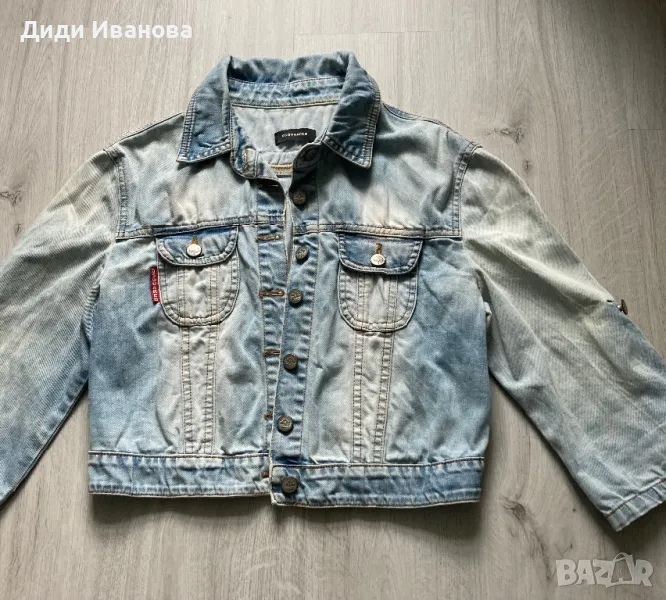 Дамско дънково късо якенце, снимка 1