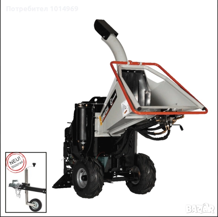 Дробилка за клони професионална. Под наем. Безплатен транспорт., снимка 1