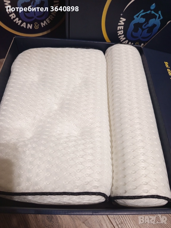 Мемори възглавница за баня/вана с нехлъзгащи се вендузи, снимка 1