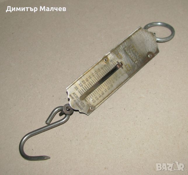 Стар немски кантар ръчен домашен кантарче до 25 кг, запазен, снимка 1