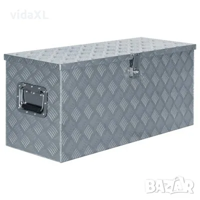 vidaXL Алуминиева кутия, 90,5x35x40 см, сребриста(SKU:142940), снимка 1