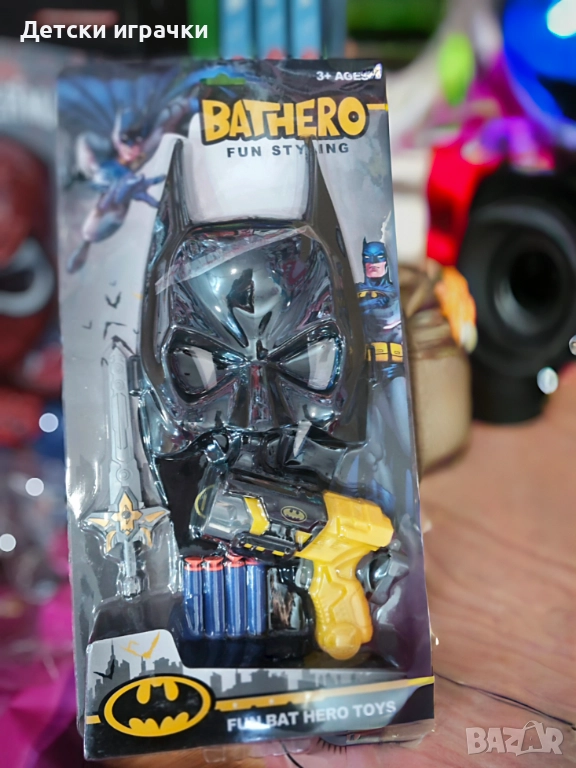 Батман комплект маска с пистолет нърф и ръкавица, снимка 1