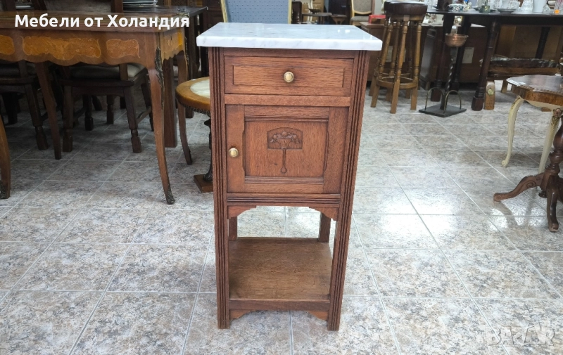 старинно шкафче с мраморен плот - РЕЗЕРВИРАНО, снимка 1