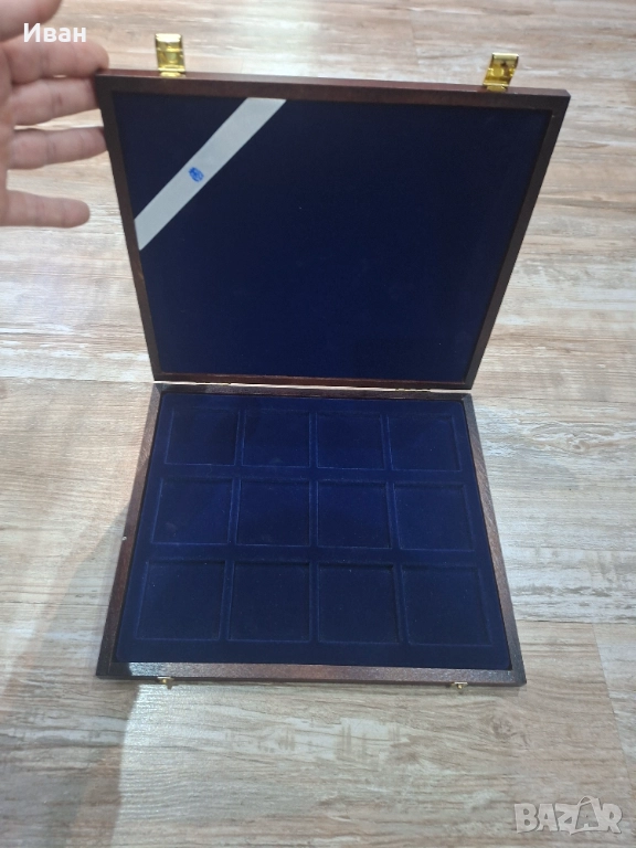 Дървена кутия за монети , снимка 1