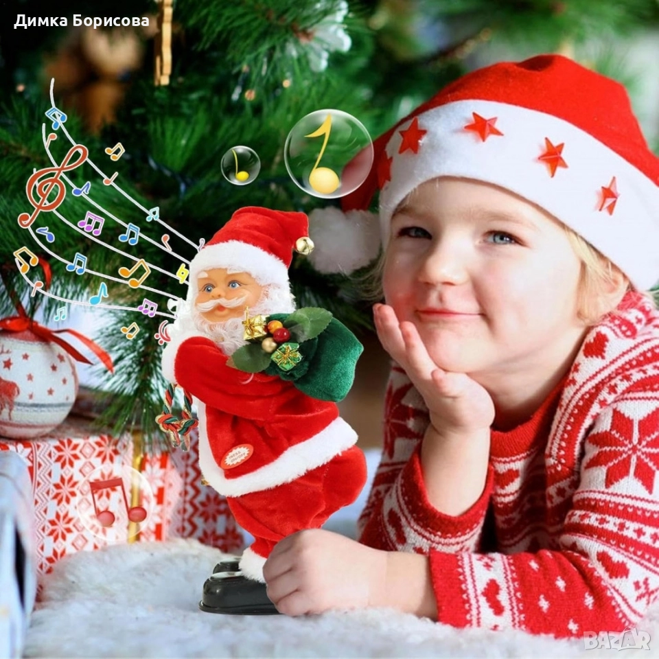 Танцуващ Дядо Коледа с музика и светлини – празнично настроение у дома, снимка 1