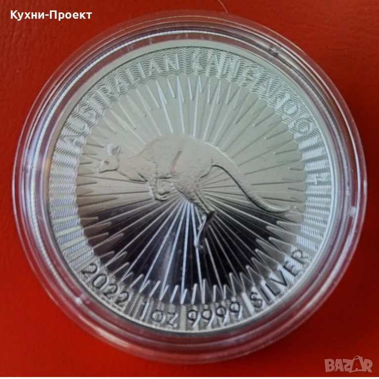 инвестиционна сребърна монета кенгуру 1 уцния 1 оз, снимка 1