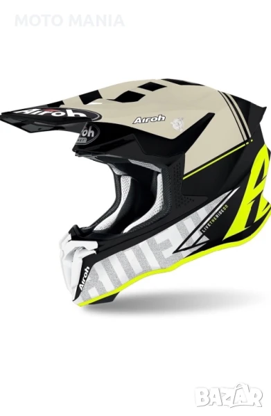 Мотокрос каска AIROH TWIST 2.0 TECH YELLOW MATT, снимка 1