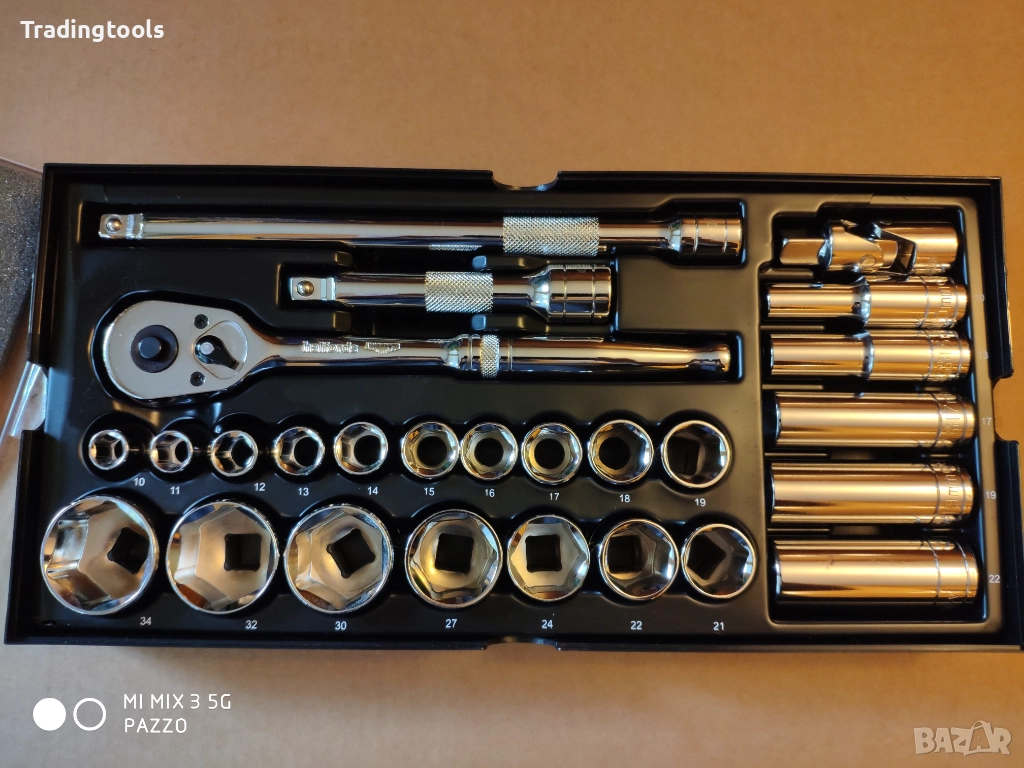 Halfords Advanced 1/2 гедоре /гидория 26части качествени вложки камъни Modular Tray , снимка 1
