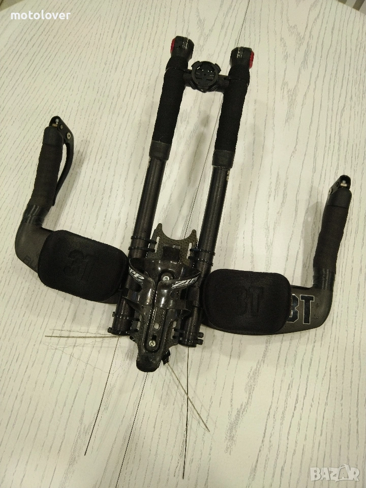 Часовникарско/триатлонско карбоново кормило пълен комплект, снимка 1