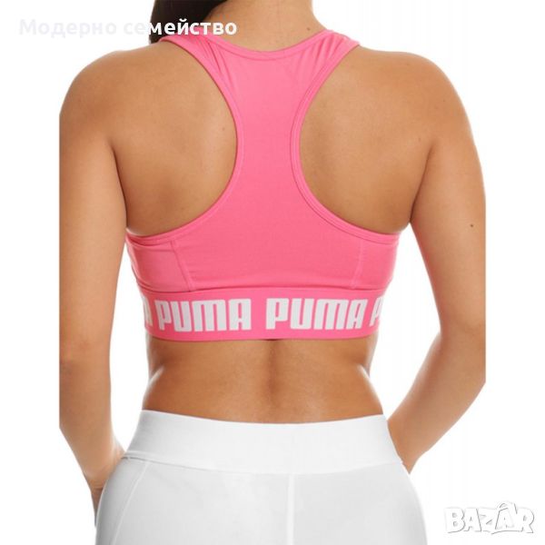 Дамски спортен потник puma strong mid impact training bra pink, снимка 1