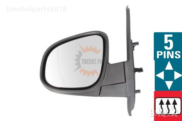 Външно огледало, Електрическо за Renault Kangoo 2008-2021, MERCEDES-BENZ Citan 2012-2021 - Шофьорска, снимка 1