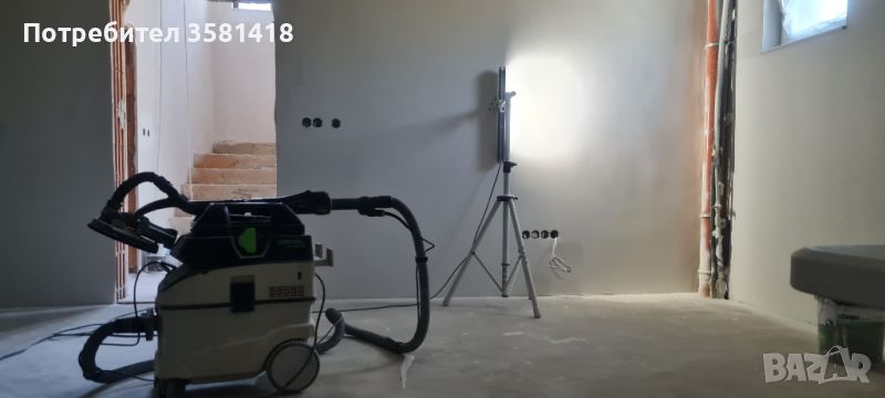 Шпакловане и безпрахово шкурене на стени и тавани с Festool Planex 2, снимка 1