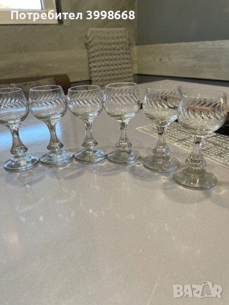 Кристални чаши за ракия, снимка 1