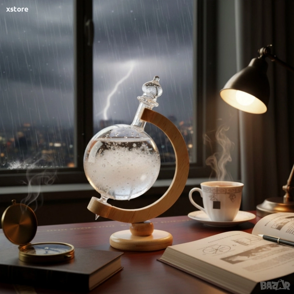 Красив глобус с кристали които предсказват времето TQY1, снимка 1