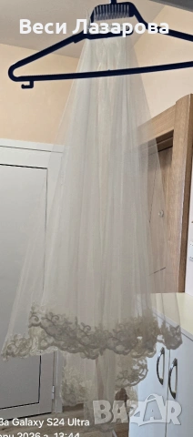 продавам булчинска рокля с обръч и воал , снимка 13 - Сватбени рокли - 53658480