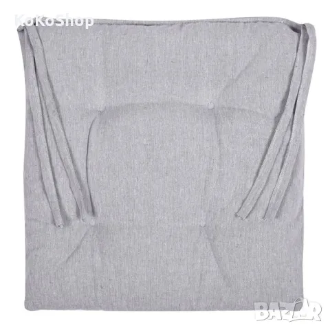 Сива възглавница  за стол-38х38х5 см./декоративна възглавница, снимка 3 - Възглавници - 49689205