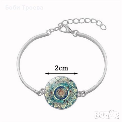 Mandala Flower Time Колие и гривни и обеци Комплект бижута, ретро декорации, снимка 3 - Бижутерийни комплекти - 45250518