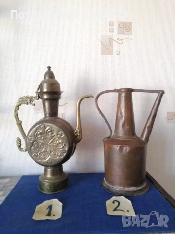 ИБРИК стари съдове за течности,ръчно изковани и орнаментирани., снимка 3 - Антикварни и старинни предмети - 37804914