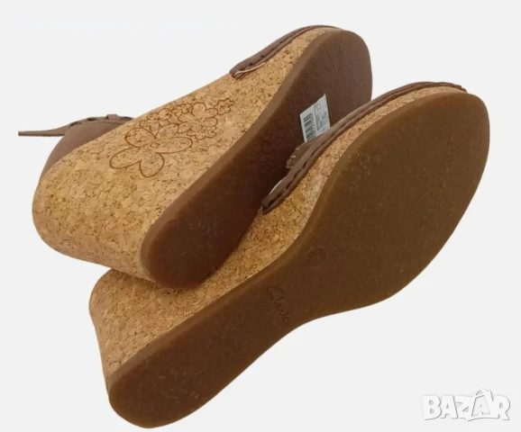 НОВИ CLARKS сандали на платформа-корк, №39, снимка 4 - Сандали - 50764495