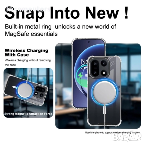 IMAK Удароустойчив Калъф (PC + TPU) за OnePlus 15 5G- MagSafe, Airbag технология, вкл. Протектор, Пр, снимка 8 - Калъфи, кейсове - 52623405