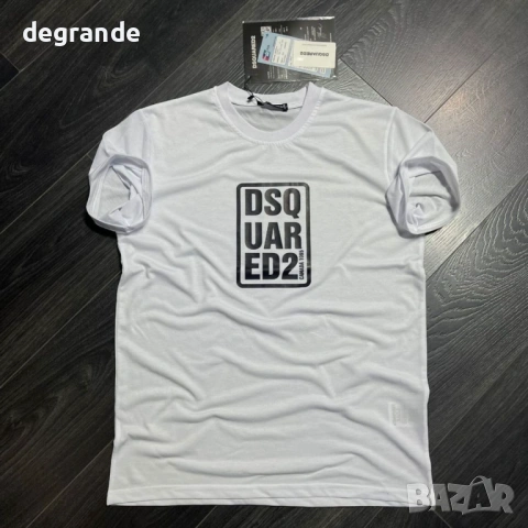 Мъжка Тениска DSQUARED2 Бяла и Черна, снимка 2 - Тениски - 53642544