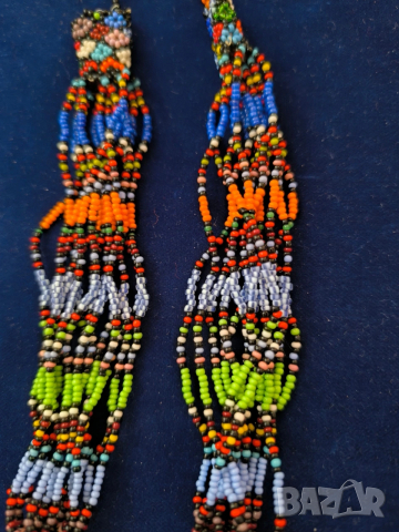 две старинни колиета от мъниста синци за народна носия, снимка 2 - Антикварни и старинни предмети - 53146949