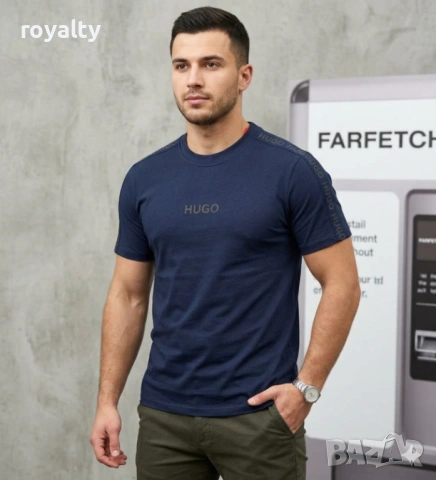 Hugo Boss Нова Синя Мъжка Тениска Хюго Бос , снимка 2 - Тениски - 54195817