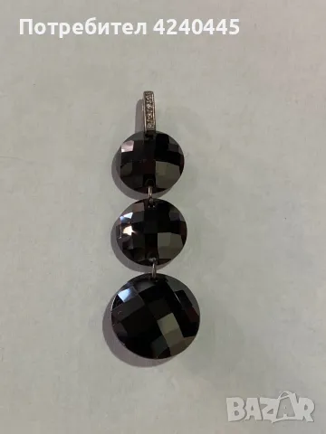 Сребърна висулка с оникс