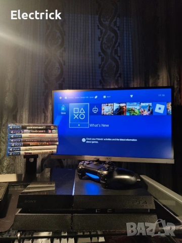 Playstation 4 + 7 игри + 2 контролера