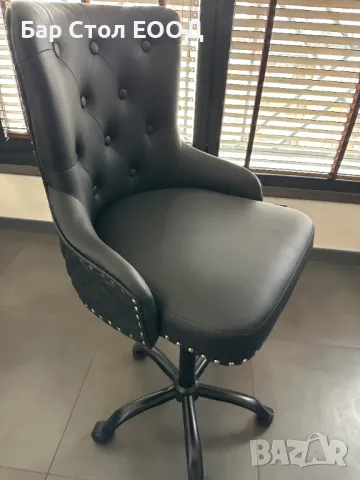 Висок стол на колелца Lyon с 24м гаранция и безплатна доставка до офис, снимка 3 - Столове - 49942638