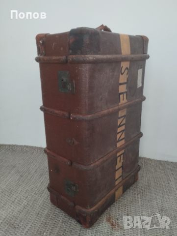 Английски винтидж пътнически сандък, снимка 1 - Антикварни и старинни предмети - 45687543