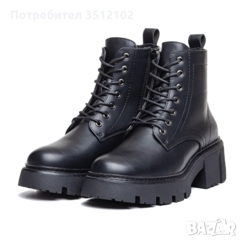 ТОП МОДЕЛ Дамски черни боти Mat Star