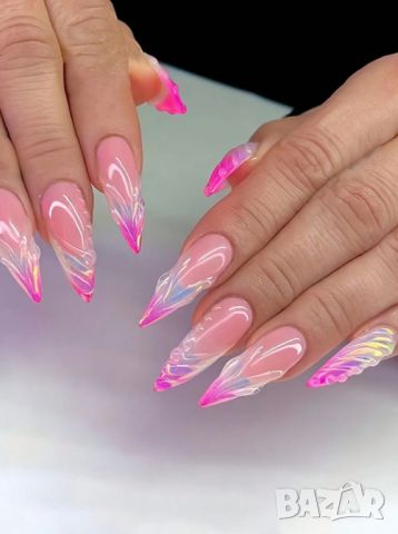 👑 💗Комплект Разкошни Press-on Изкуствени Нокти 24 броя 💋 КОД : nail1209💗 👑 💋 ➡️ 😱Уникалниииии, снимка 1 - Продукти за маникюр - 46757512