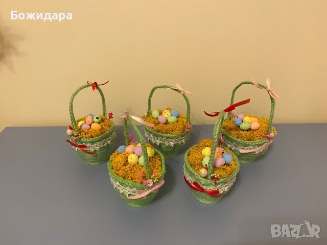 Великденски декорирани кошнички, снимка 5 - Декорация за дома - 45089822