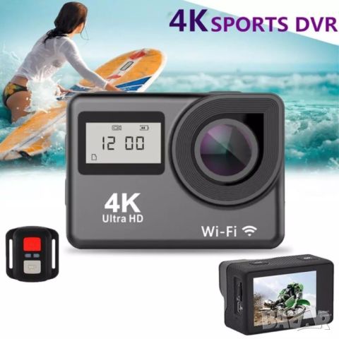 Водоустойчива спортна екшън камера 4K Ultra HD / Мегапиксели на камерата: 16, снимка 3 - Камери - 45917610