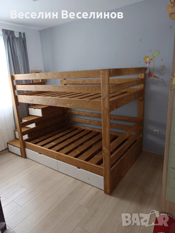 Двуетажно легло , снимка 3 - Мебели за детската стая - 43446209
