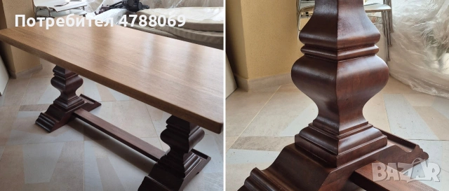 Уникална масивна маса от дърво, снимка 8 - Маси - 54097643