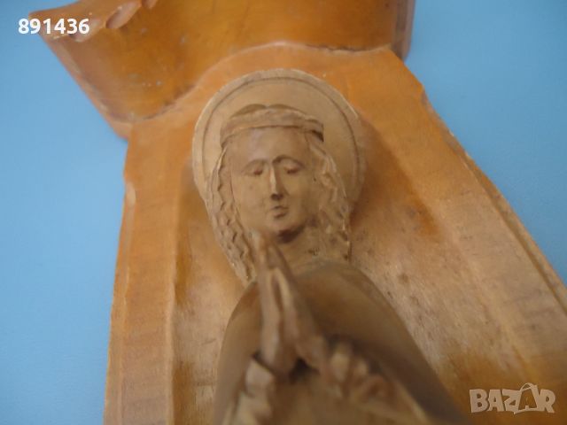 Дърворезба фигура религия мадона, снимка 4 - Статуетки - 46006586