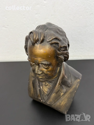 Тониран гипсов бюст на Йохан Волфганг. №8036, снимка 8 - Антикварни и старинни предмети - 54012766