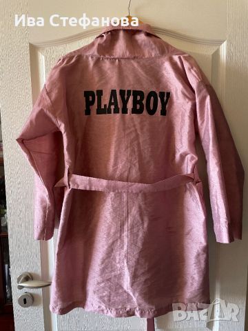 Wow 🤩 Пепел от рози розов нов халат Playboy one size размер универсален , снимка 2 - Бельо - 45159549