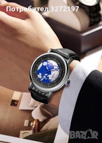 LIGE Relogio Masculino моден кварцов часовниk модел 2024,водоусточив,кожена каишка,уникален дизайн, снимка 1 - Мъжки - 45669426